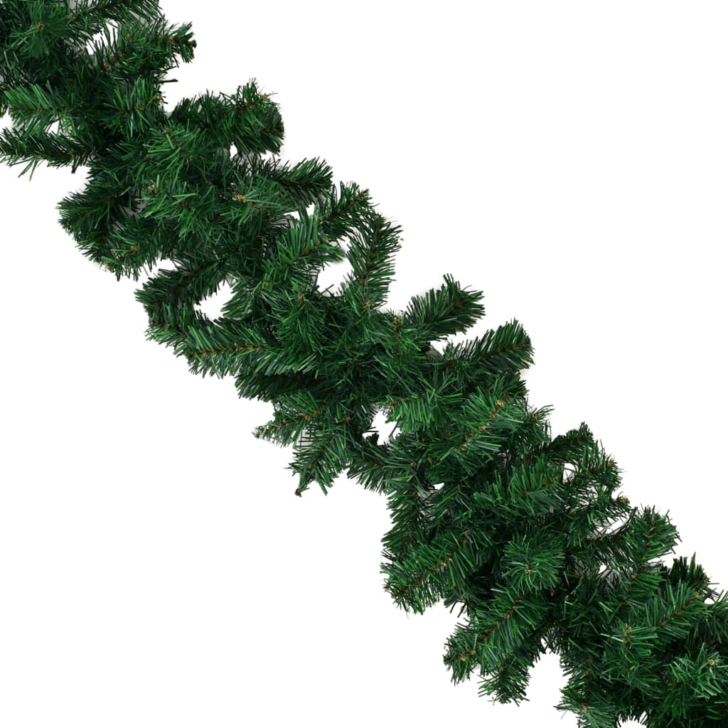 vidaXL Vianočné girlandy 4 ks, zelené 270 cm, PVC