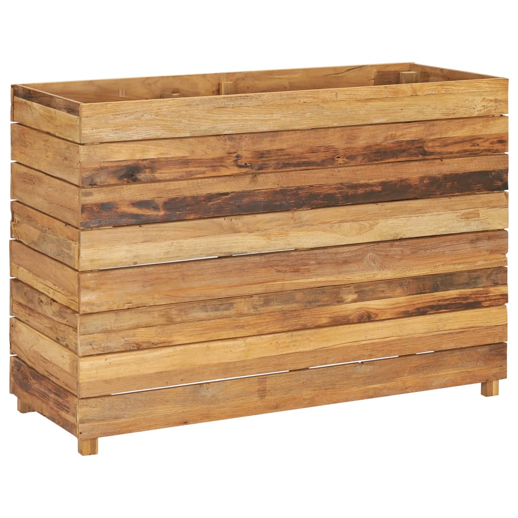 vidaXL Vyvýšený záhon 100x40x72 cm, recyklované tíkové drevo a oceľ