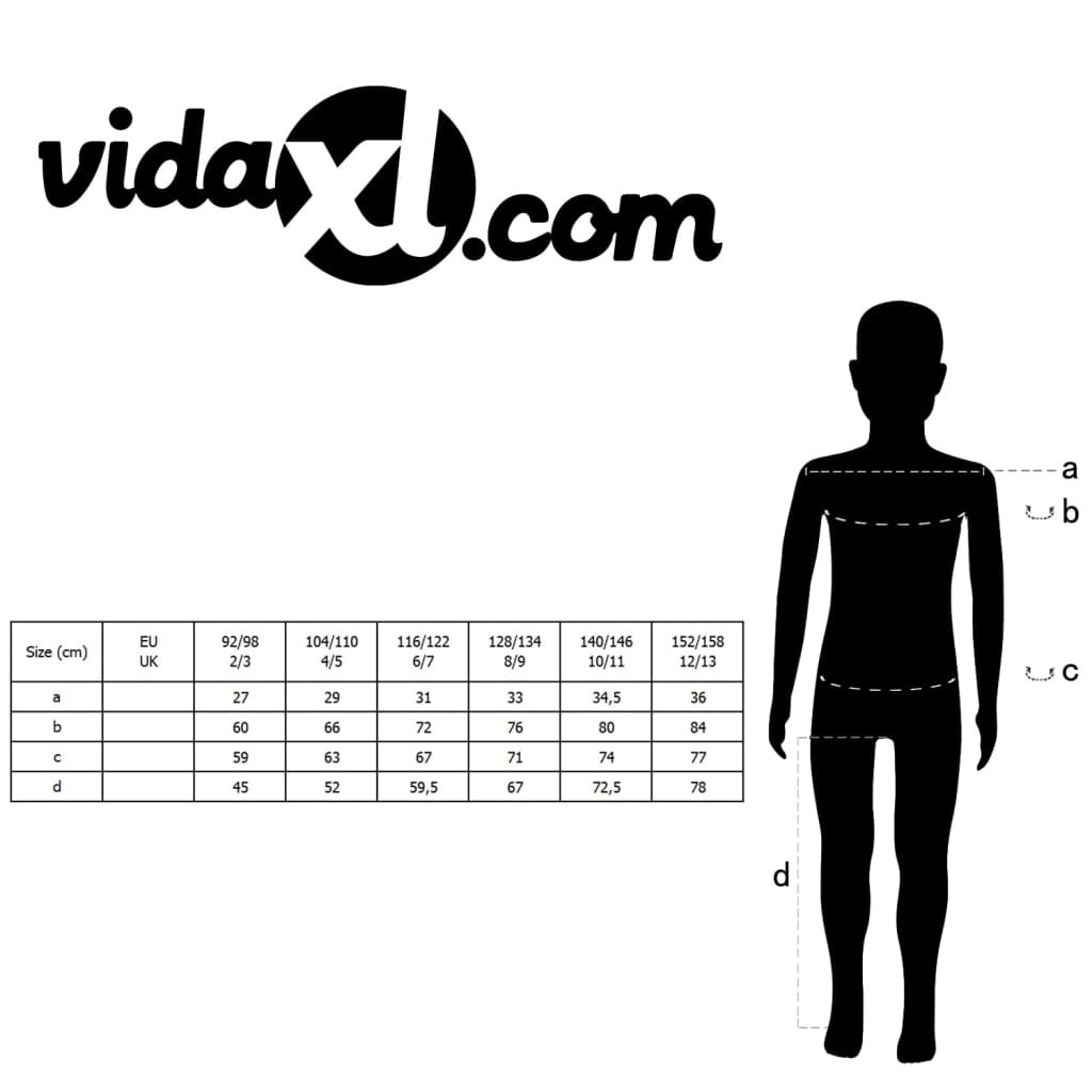 vidaXL Detský 3-dielny večerný oblek veľkosť 116/122 čierny