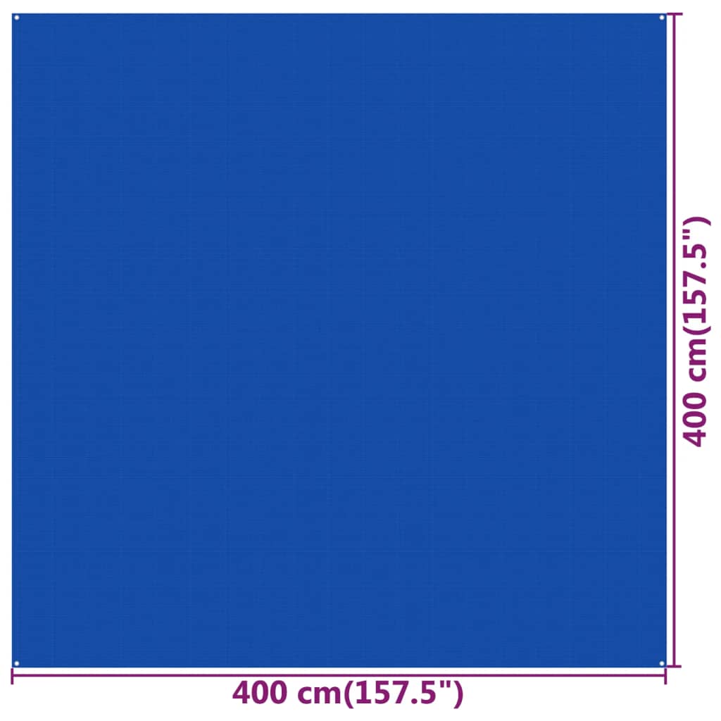 vidaXL Koberec do stanu 400x400 cm modrý HDPE