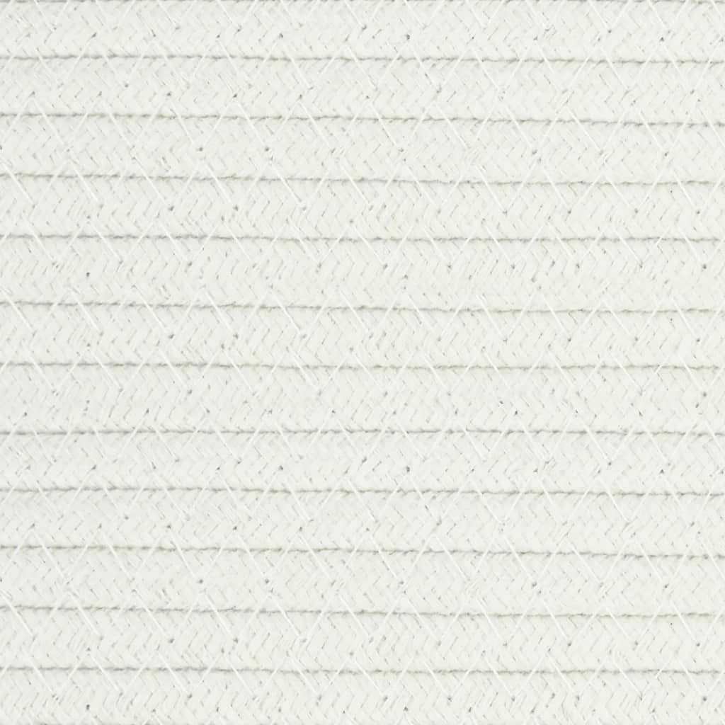 vidaXL Úložný kôš s vekom hnedo-biely Ø40x35 cm bavlna
