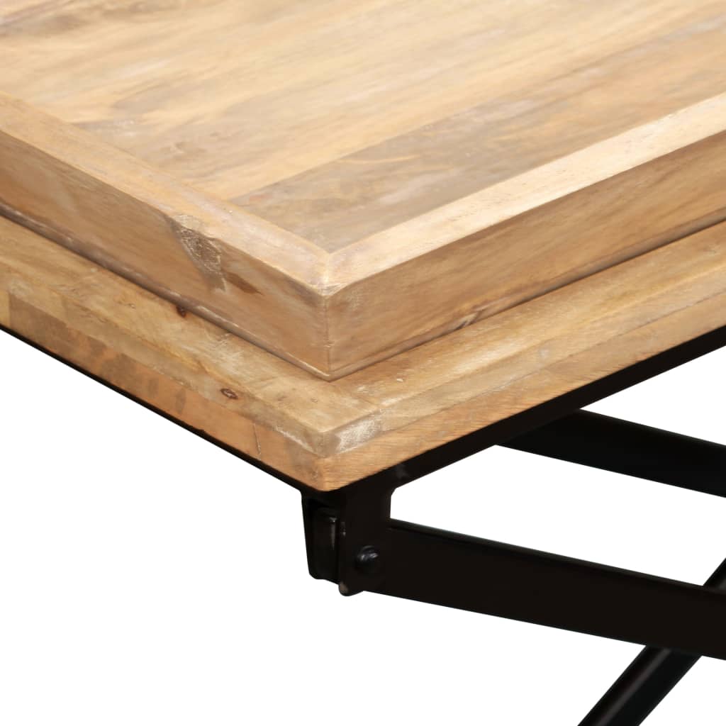 vidaXL Konferenčný stolík, masívne mangovníkové drevo, 110x55x42 cm