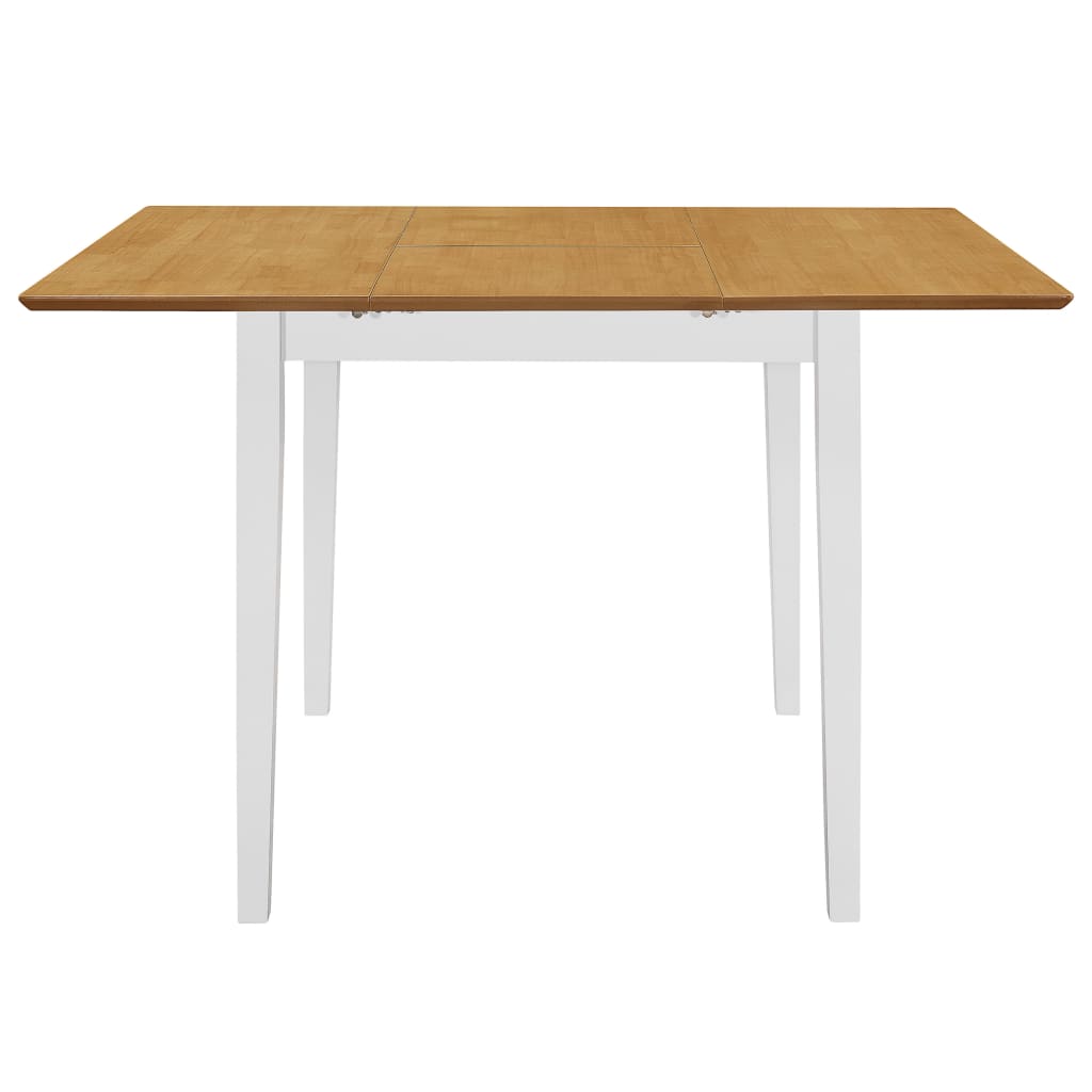 vidaXL Rozkladací jedálenský stôl drevotrieska biely (80-120)x80x74 cm