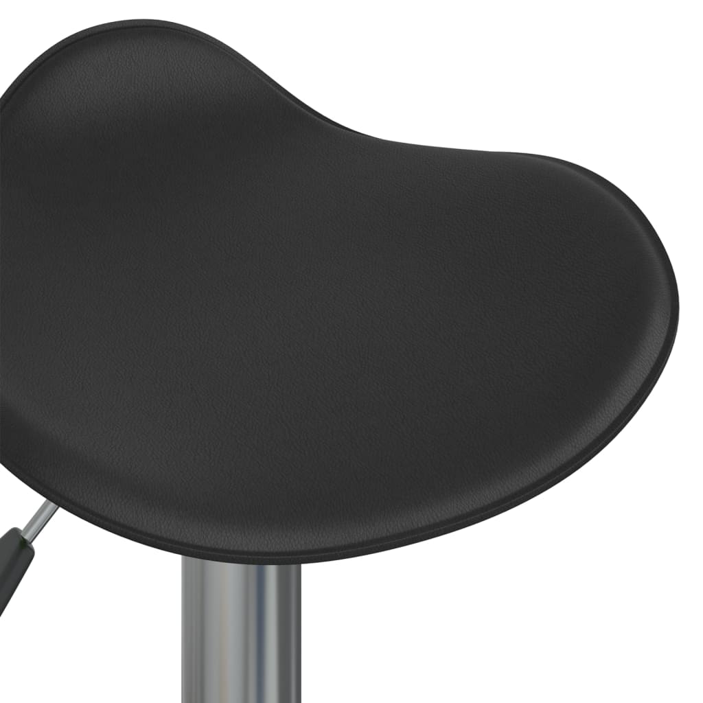 vidaXL Barová stolička čierna chrómovaná oceľ a umelá koža