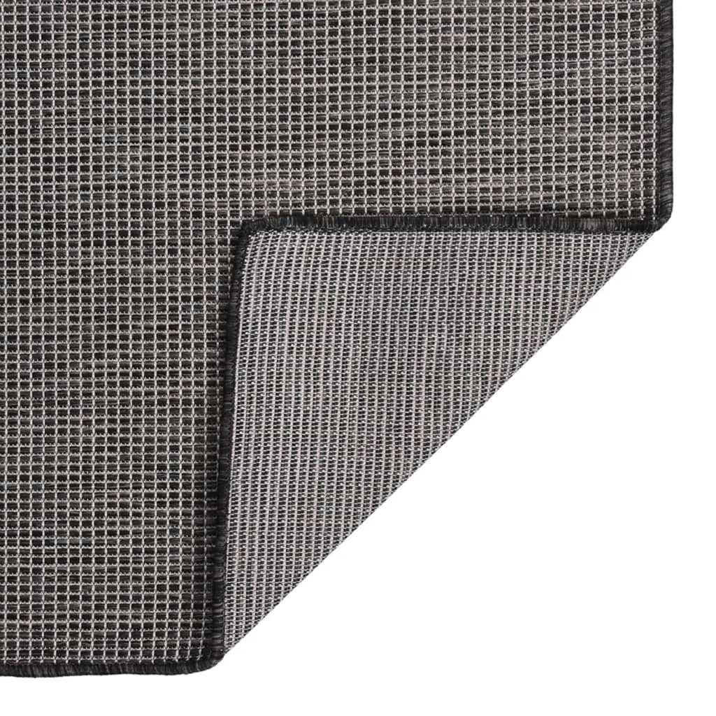 vidaXL Vonkajší koberec s plochým tkaním 160x230 cm sivý