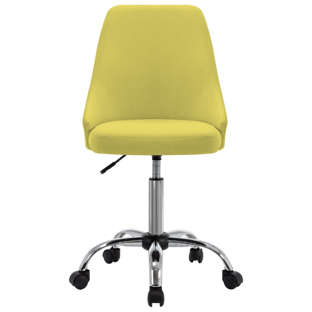 vidaXL Kancelárske stoličky na kolieskach 2 ks žlté látkové