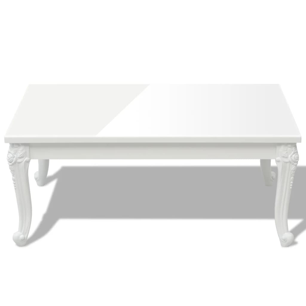 vidaXL Konferenčný stolík, 100x60x42 cm, vysoko-lesklý, biely