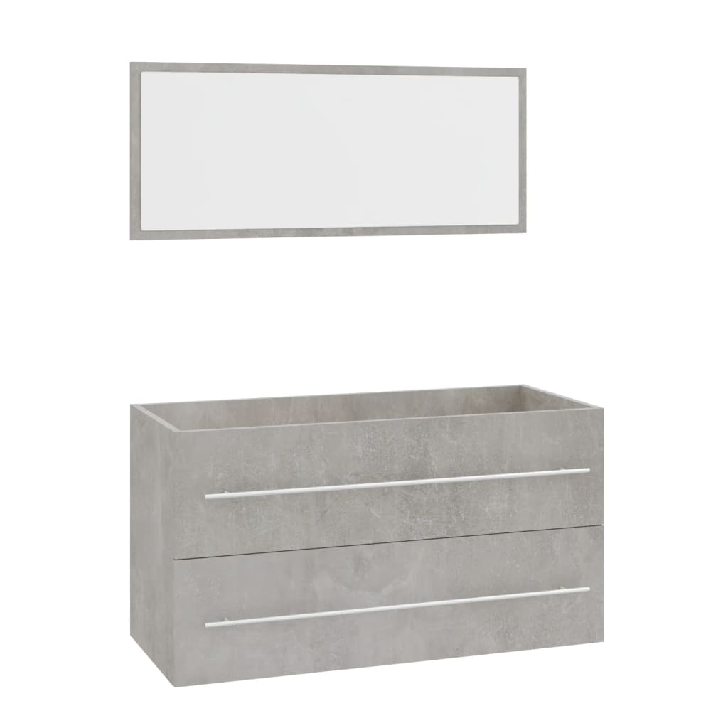 vidaXL 3-dielna súprava kúpeľňového nábytku betónovo-sivá