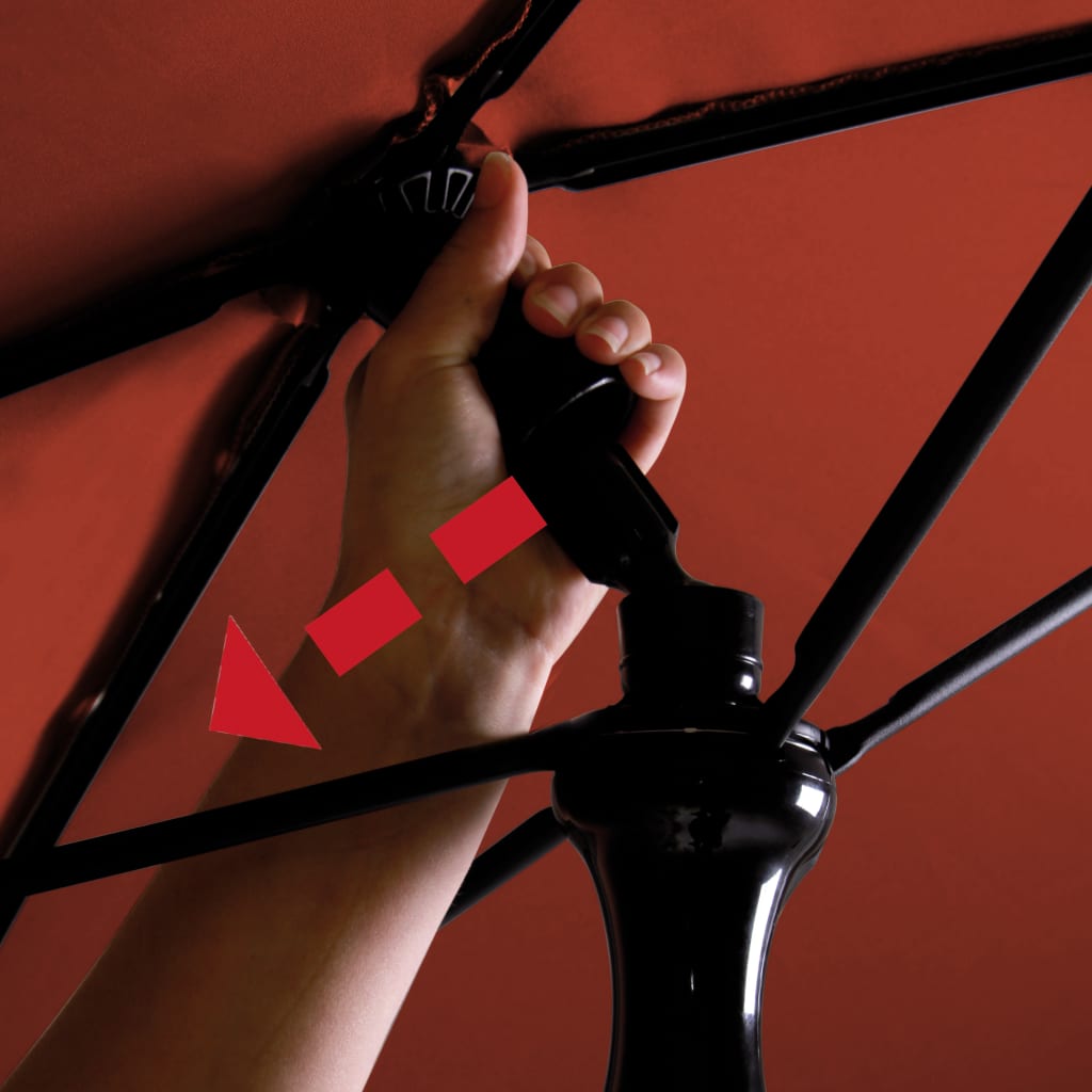 Madison Slnečník Patmos Luxe, obdĺžnikový 210x140 cm, tehlovo červený