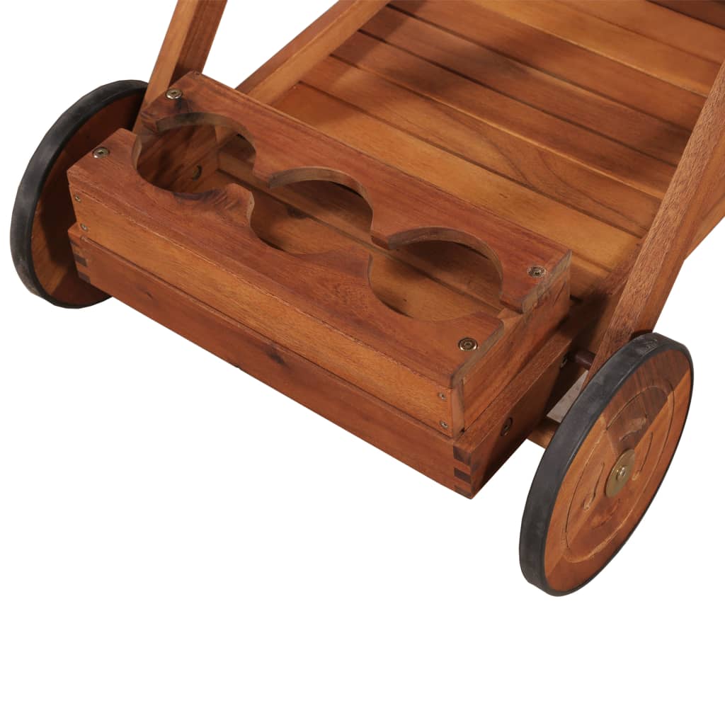 vidaXL Čajový vozík masívne akáciové drevo