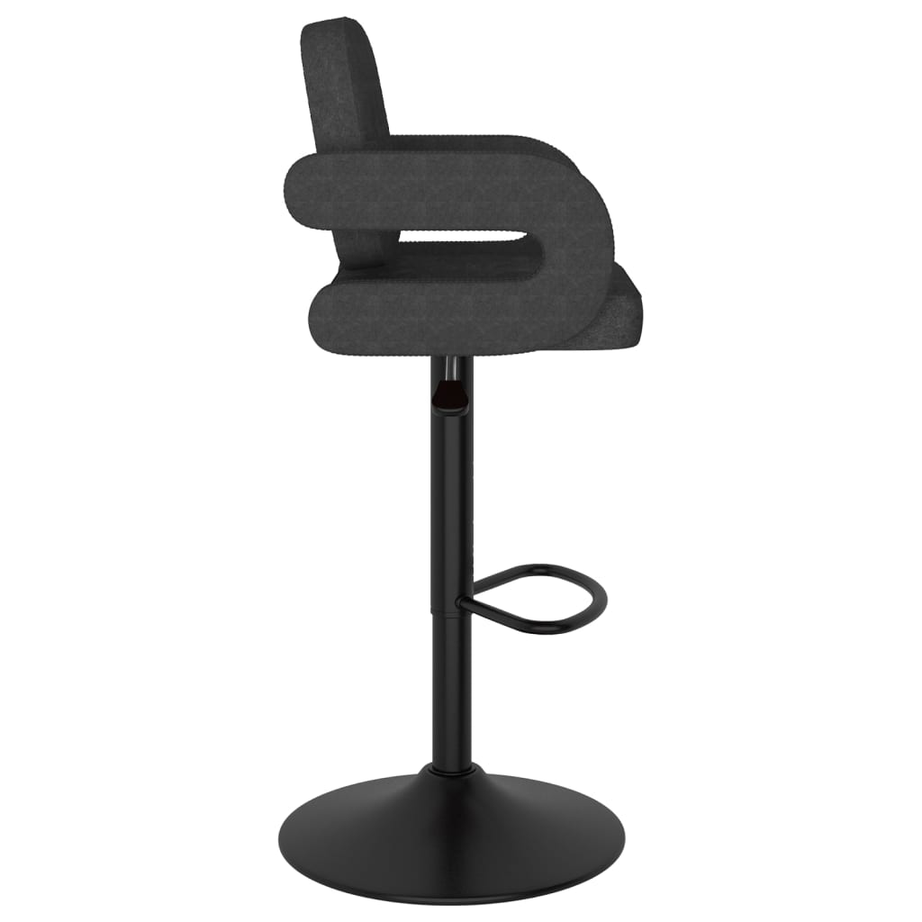 vidaXL Barové stoličky 2 ks tmavosivé látkové