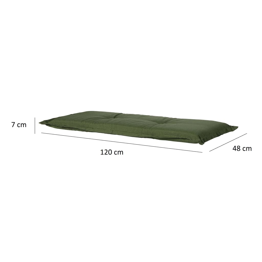 Madison Podložka na lavičku Panama 120x48 cm zelená