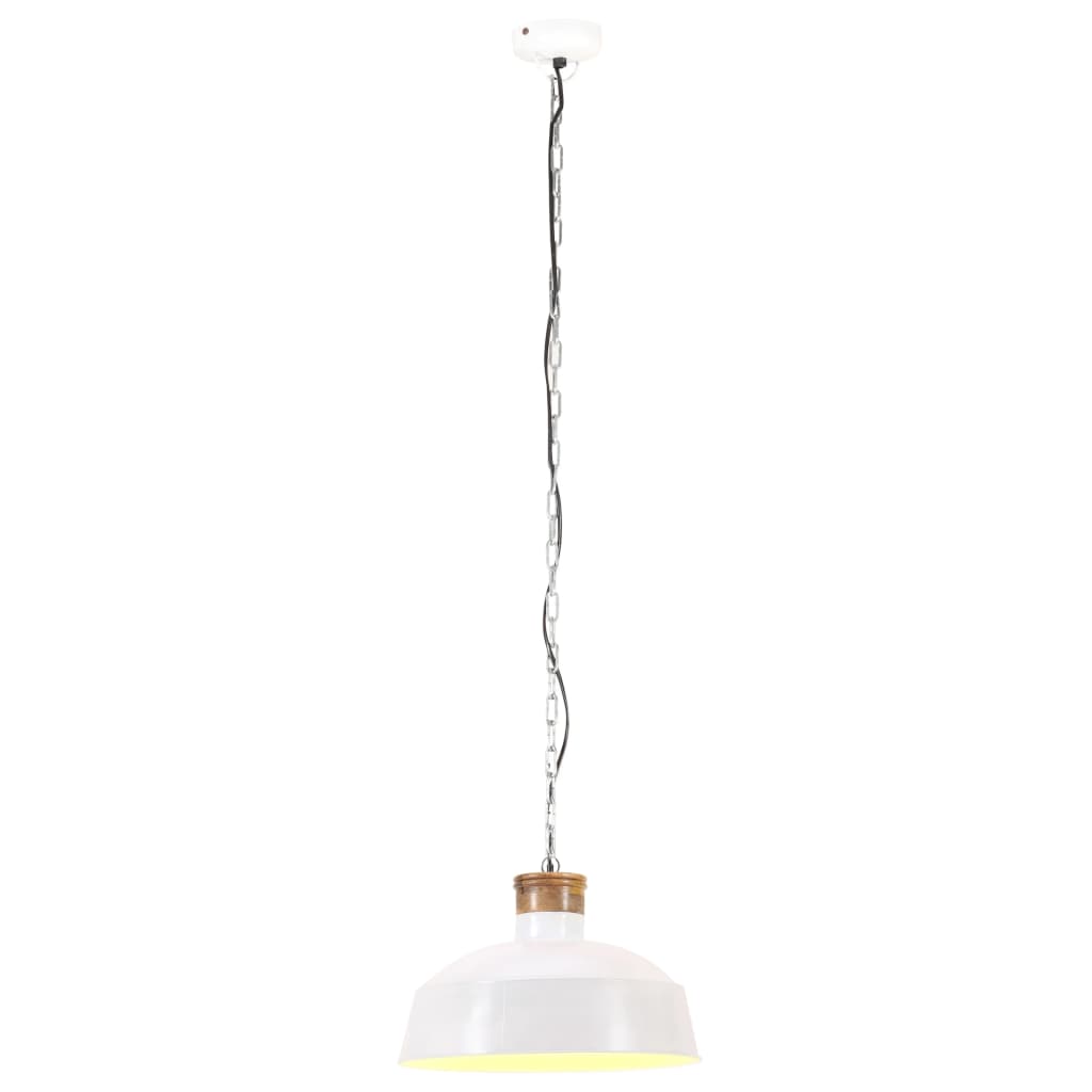 vidaXL Industriálna závesná lampa 58 cm, biela E27