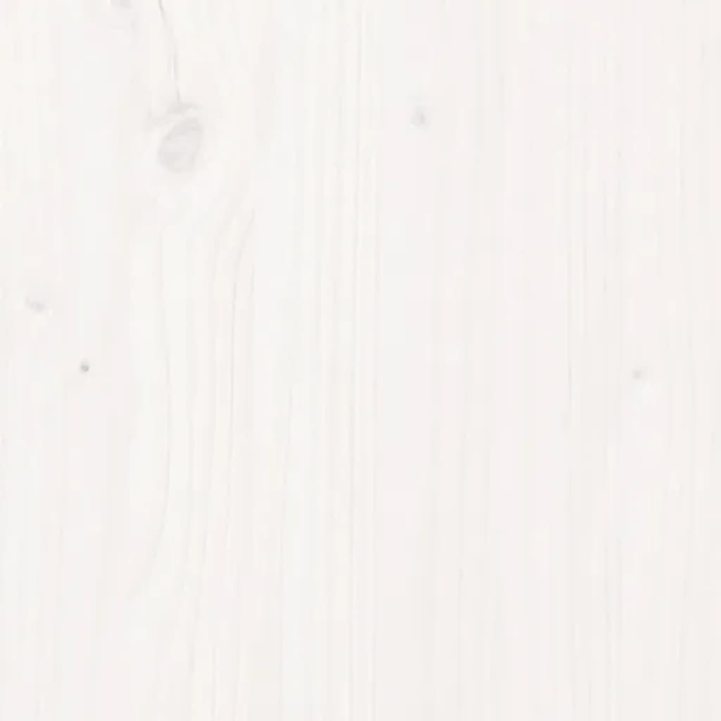 vidaXL Komoda biela 100x40x75 cm borovicový masív