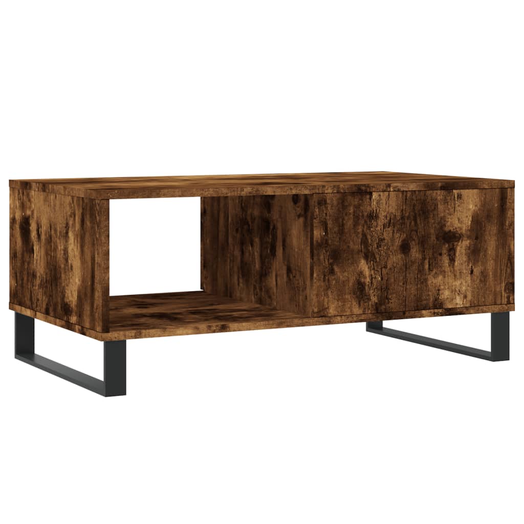 vidaXL Konferenčný stolík dymový dub 90x50x36,5 cm spracované drevo