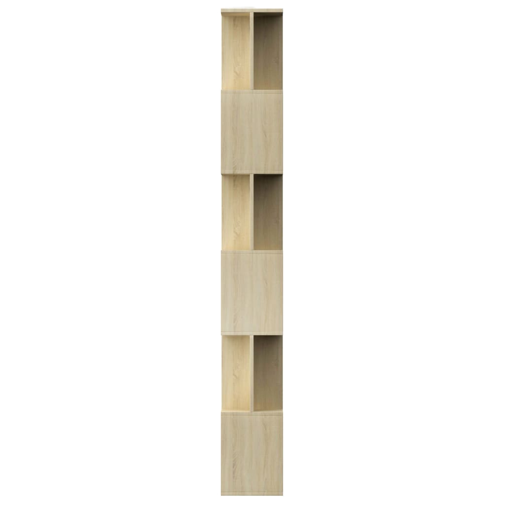 vidaXL Knižnica/deliaca stena, sonoma 80x24x192 cm, kompozitné drevo