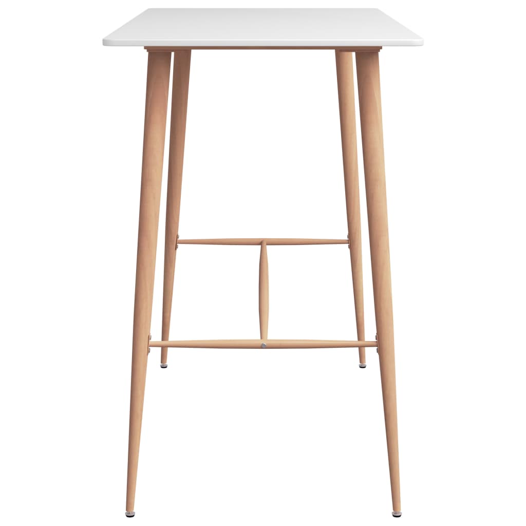 vidaXL Barový stôl, biely 120x60x105 cm