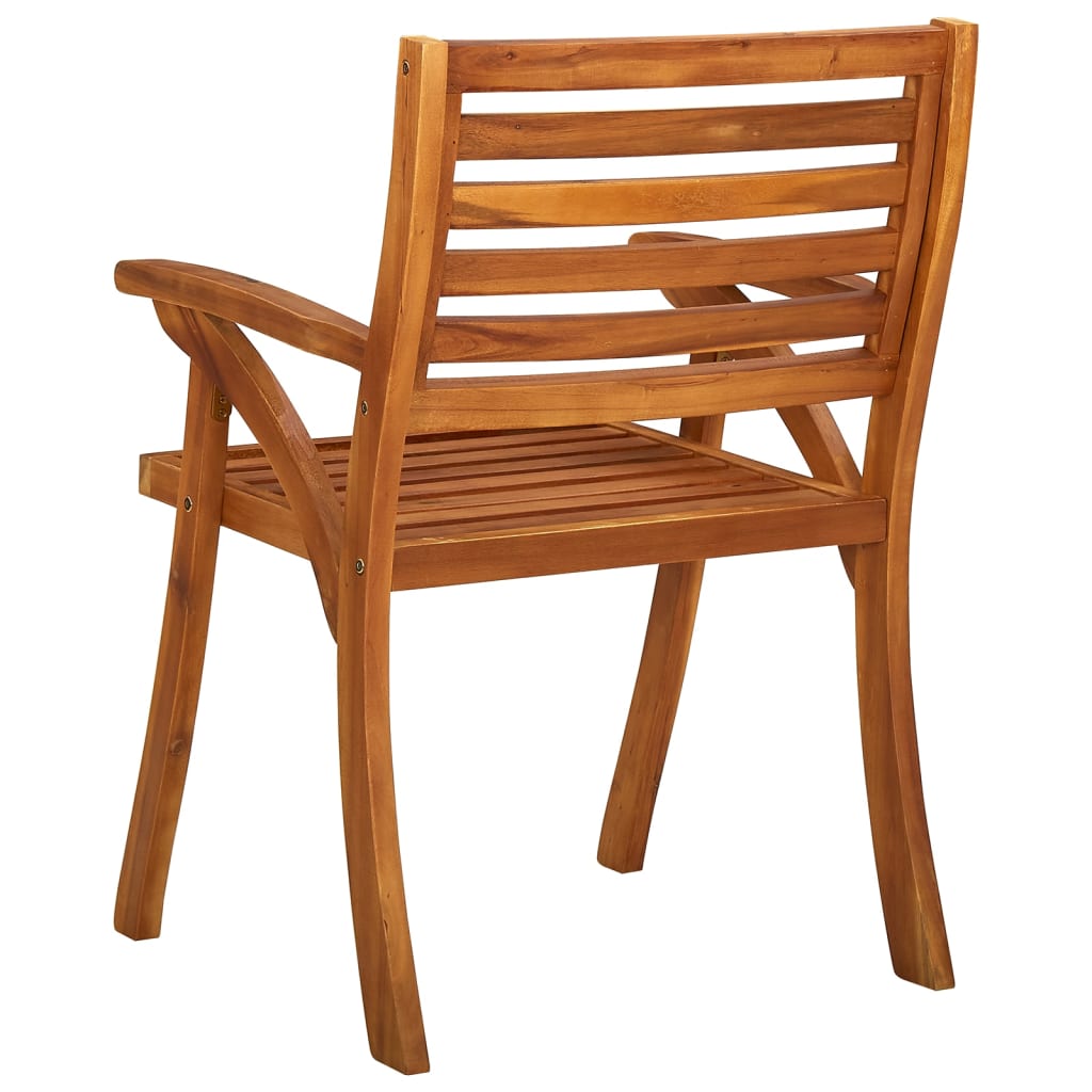 vidaXL Záhradné stoličky so sedákmi 8 ks akáciový masív