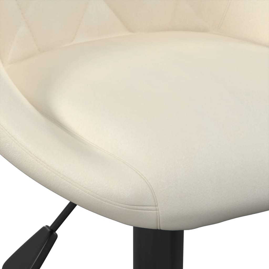 vidaXL Barové stoličky 2 ks krémové zamatové
