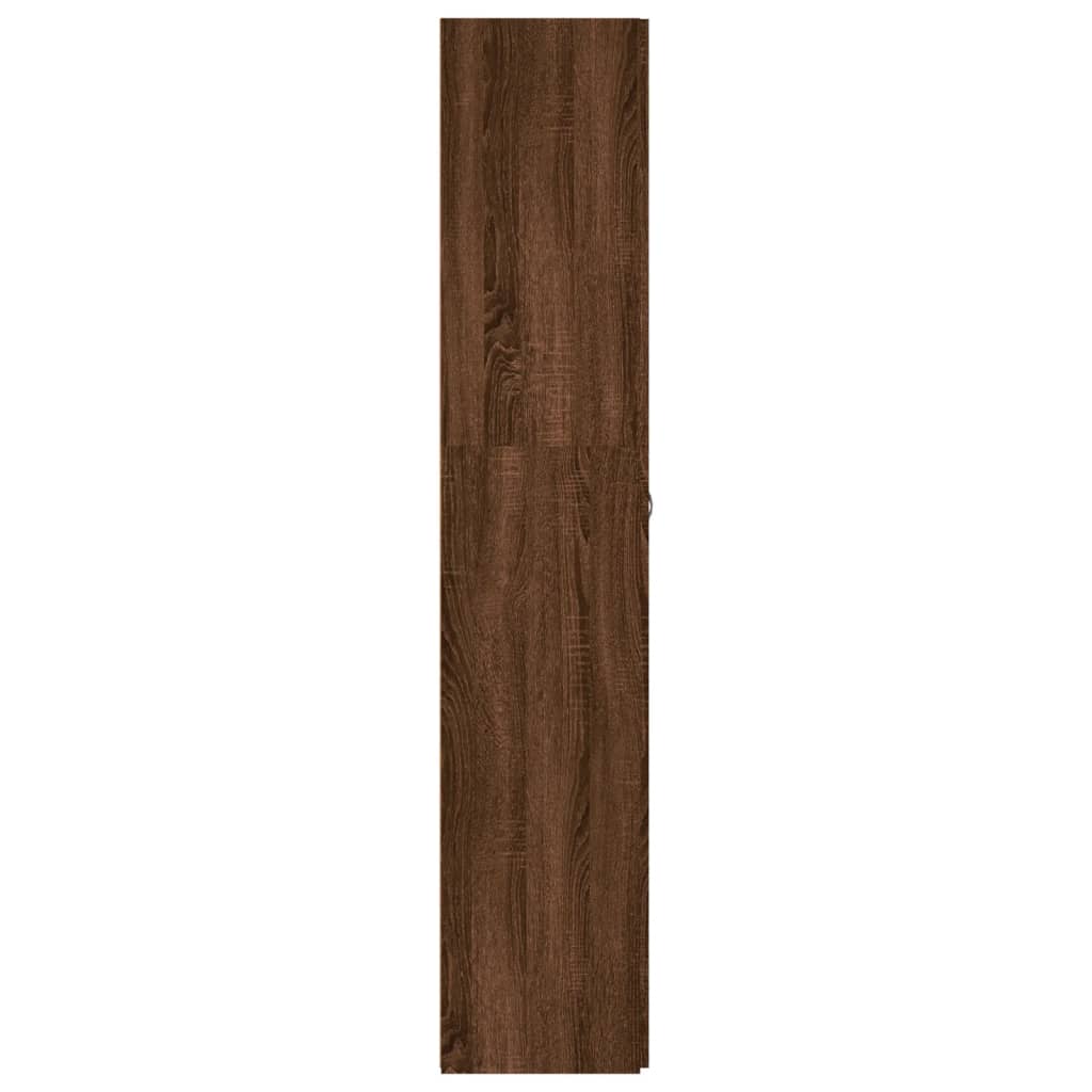 vidaXL Botník hnedý dub 80x35,5x180 cm spracované drevo