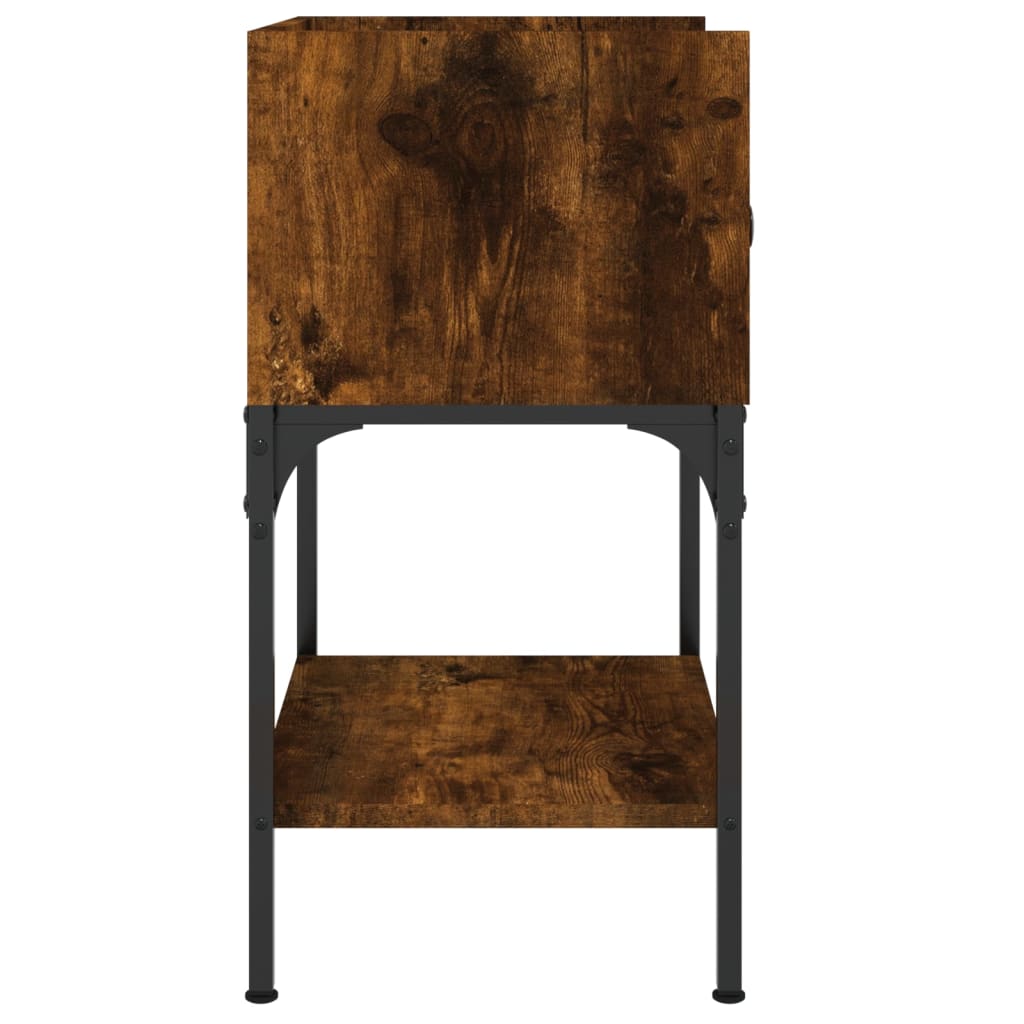 vidaXL Nočný stolík dymový dub 40,5x31x60 cm kompozitné drevo