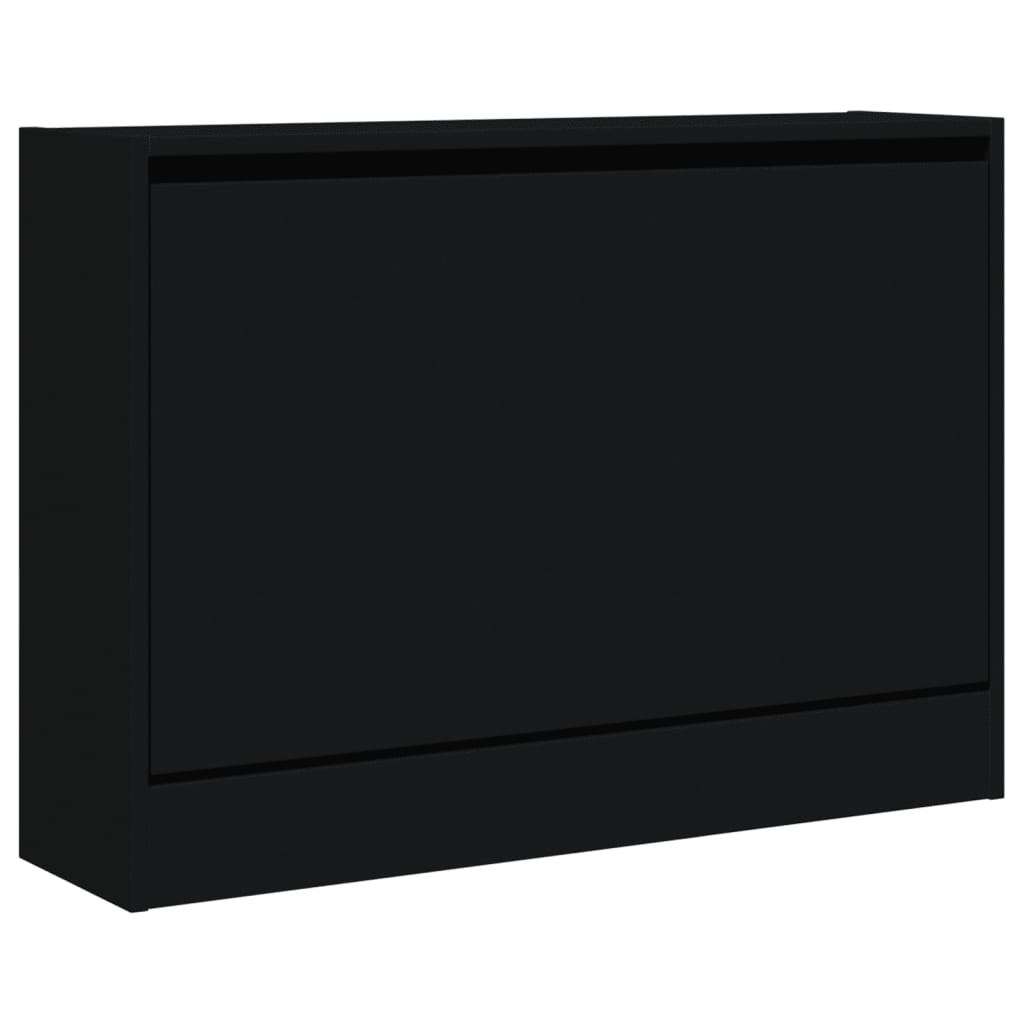vidaXL Botník čierny 80x21x57 cm kompozitné drevo