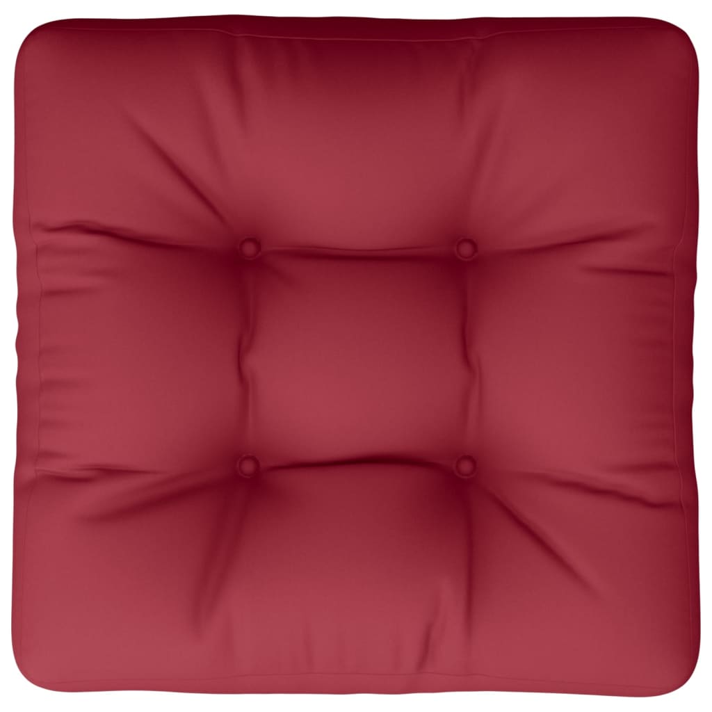 vidaXL Podložka na paletový nábytok 50x50x12 cm, vínovo červená, látka