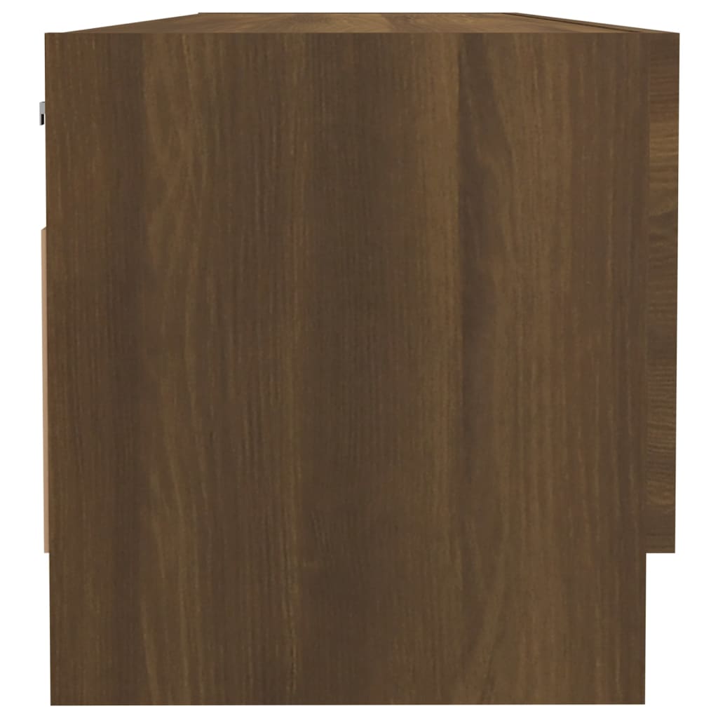 vidaXL Šatník hnedý dub 100x32,5x35 cm spracované drevo