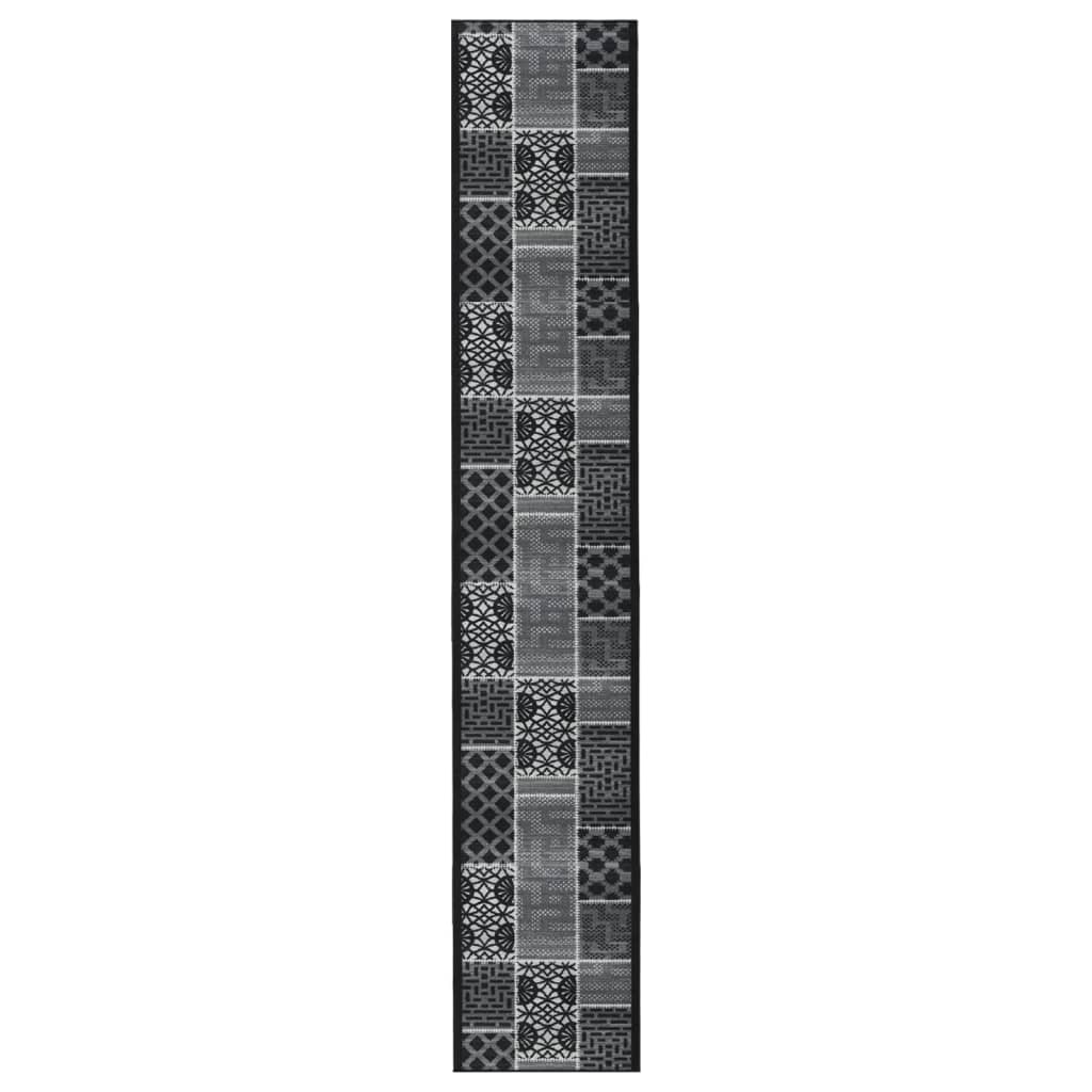 vidaXL Kobercový behúň čierny 80x600 cm