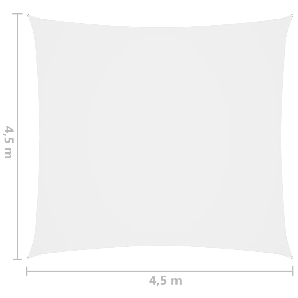 vidaXL Tieniaca plachta oxfordská látka štvorcová 4,5x4,5 m biela