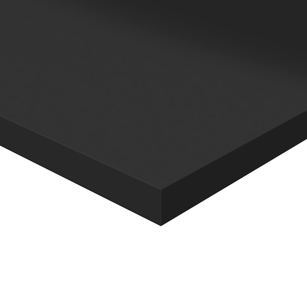 vidaXL Prídavné police 4 ks, lesklé čierne 40x30x1,5 cm, drevotrieska