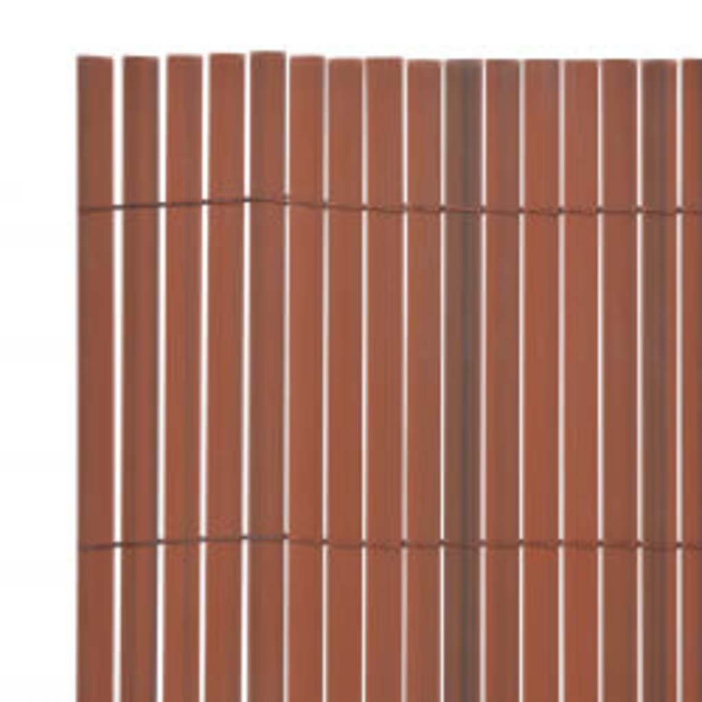 vidaXL Obojstranný záhradný plot 110x300 cm hnedý