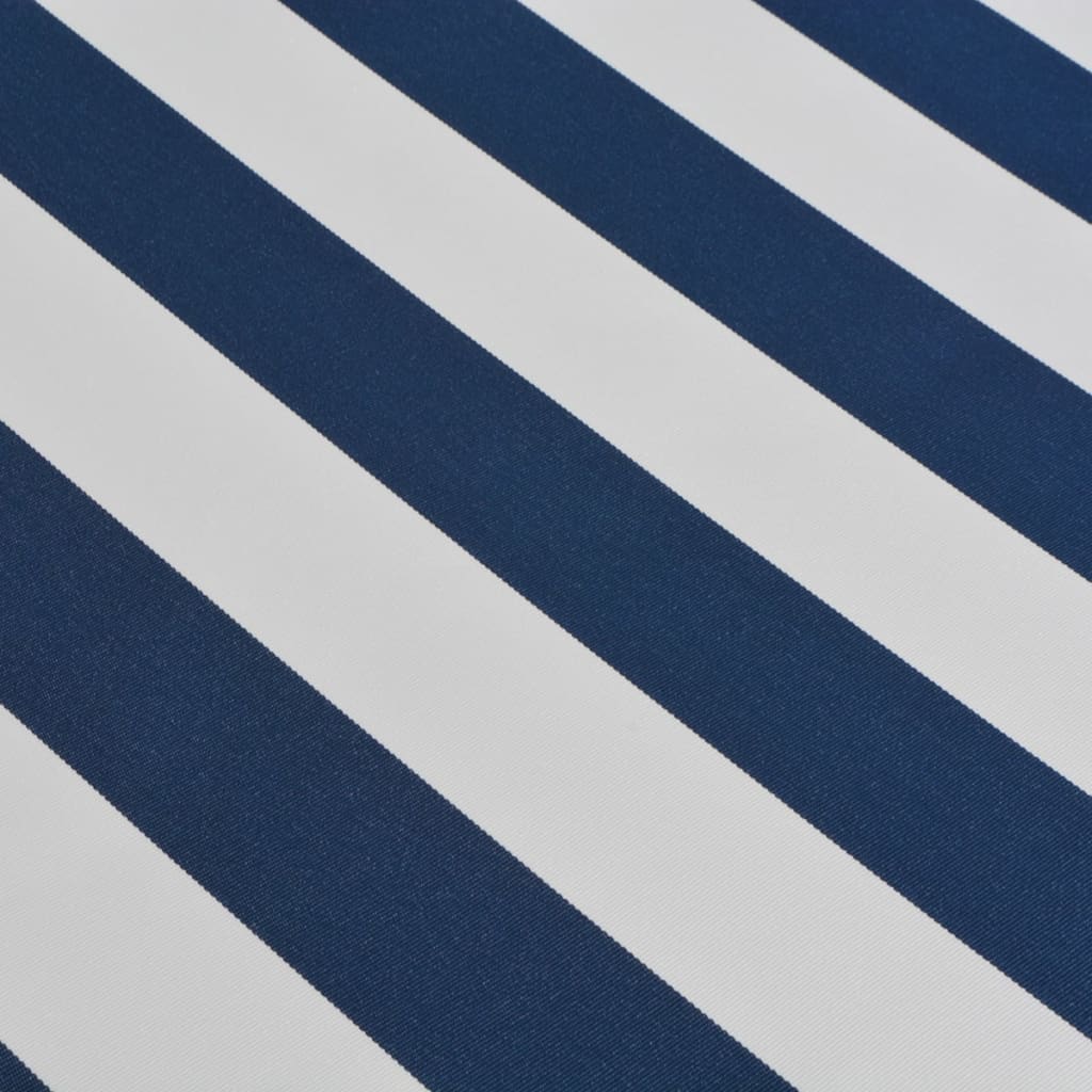 vidaXL Skladacia markíza, manuálna 450 cm, modrá/biela