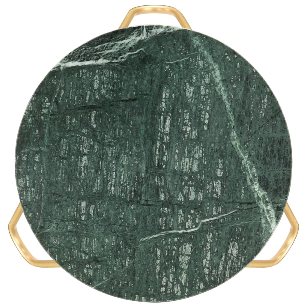 vidaXL Konferenčný stolík zelený 40x40x40 cm pravý kameň s mramorovou textúrou