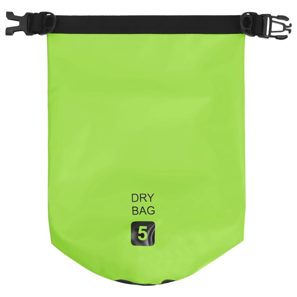 vidaXL Suchá taška zelená 5 l PVC