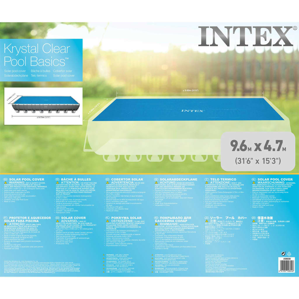 Intex Solárna bazénová plachta, obdĺžniková 975x488 cm