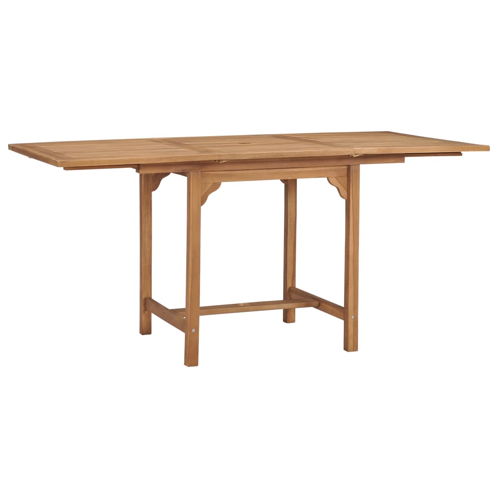 vidaXL Rozťahovací záhradný stôl (110-160)x80x75 cm, tíkový masív
