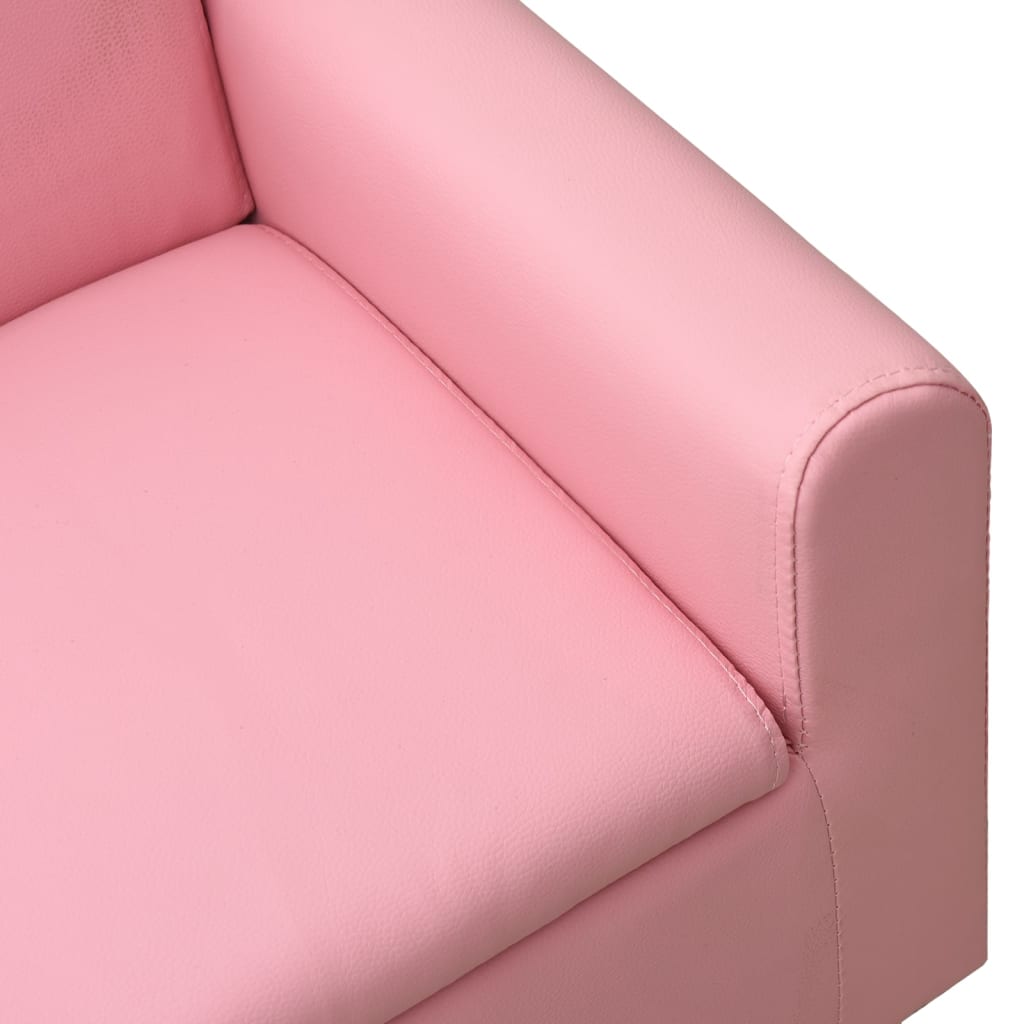 vidaXL Detská sedačka ružová umelá koža