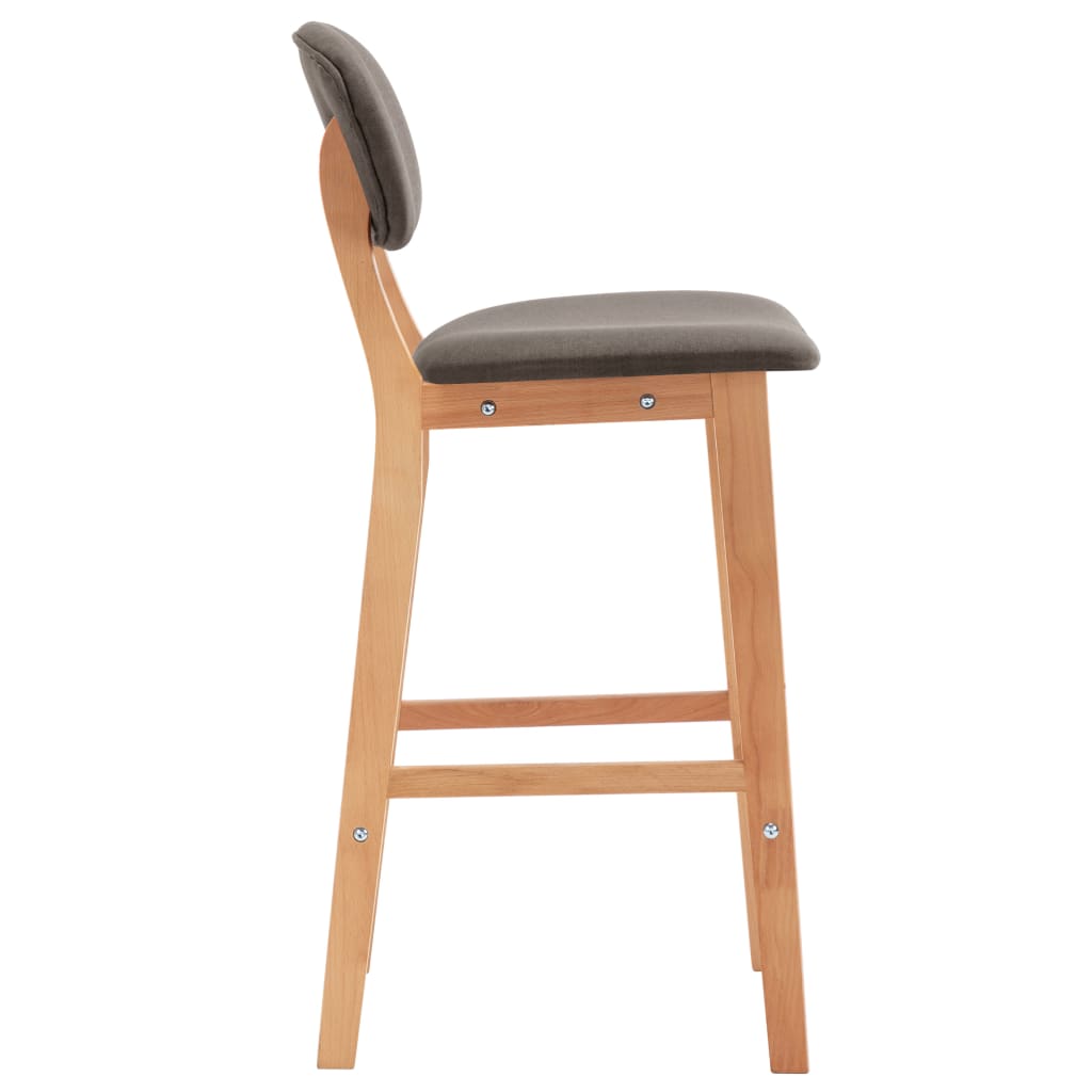 vidaXL Barové stoličky 2 ks sivohnedé látkové