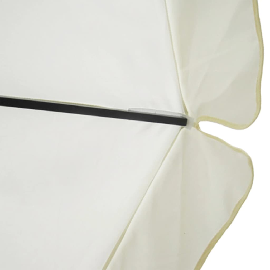 vidaXL Biely hliníkový slnečník, 500 cm