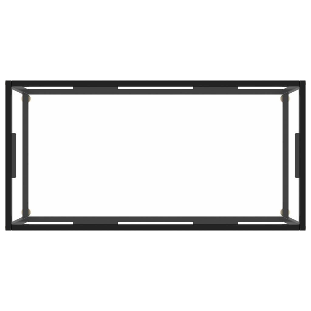 vidaXL Konferenčný stolík, čierny, tvrdené sklo 100x50x35 cm