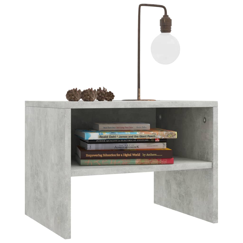 vidaXL Nočný stolík betónovo-sivý 40x30x30 cm drevotrieska