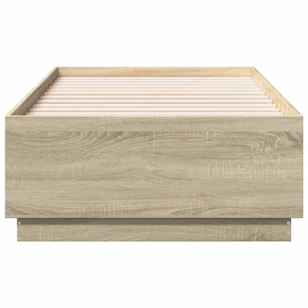 vidaXL Posteľný rám dub sonoma 90x190 cm kompozitné drevo