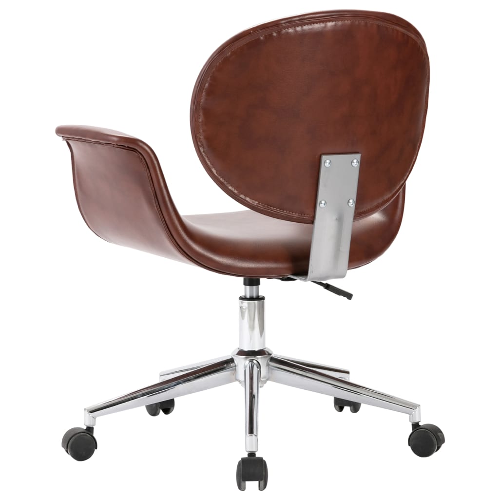 vidaXL Otočné jedálenské stoličky 4 ks hnedé umelá koža