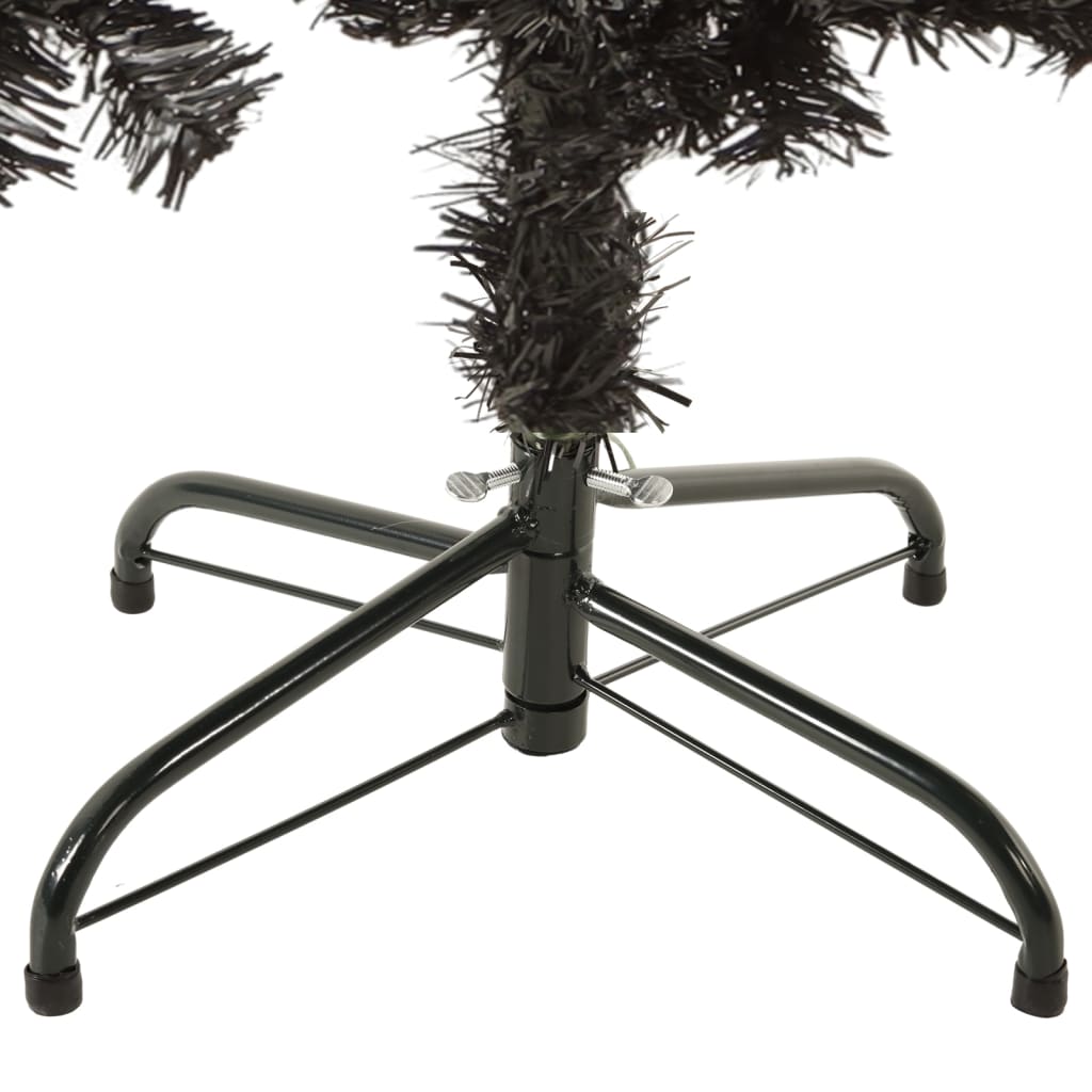 vidaXL Úzky vianočný stromček čierny 150 cm
