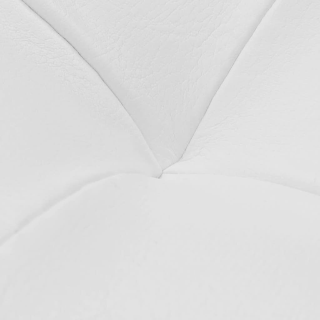vidaXL Taburetka s úložným priestorom, umelá koža, biela