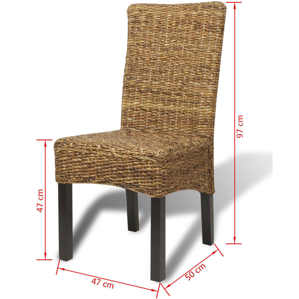vidaXL Jedálenské stoličky 2 ks, abaka a mangový masív