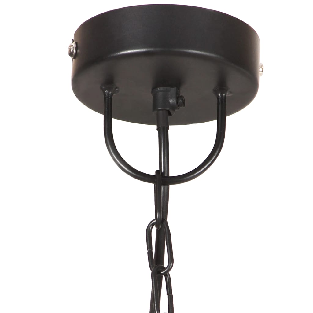 vidaXL Industriálna závesná lampa 25 W, čierna, okrúhla 32 cm E27
