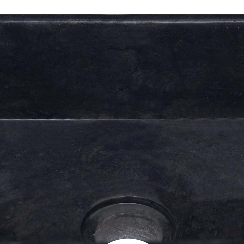 vidaXL Umývadlo čierne 30x30x13 cm mramor