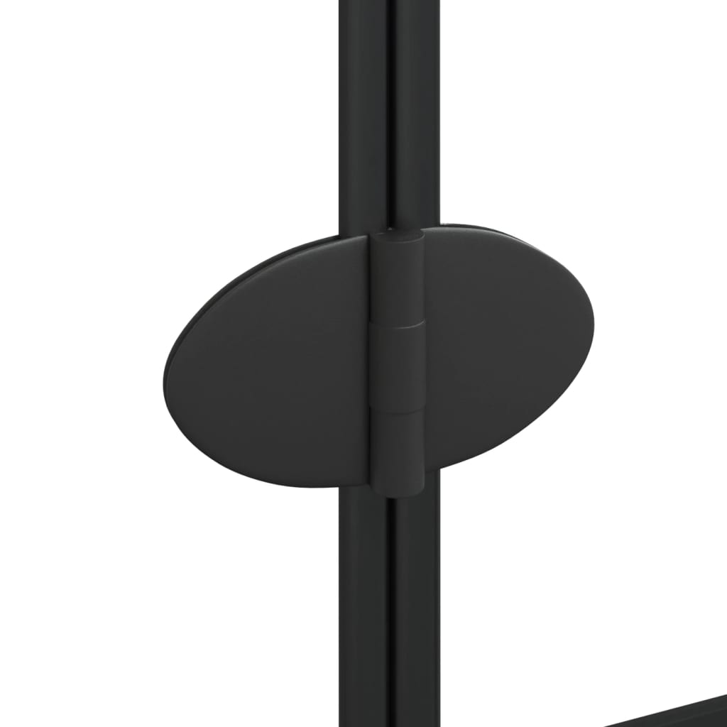 vidaXL Skladací sprchový kút ESG 120x140 cm čierny